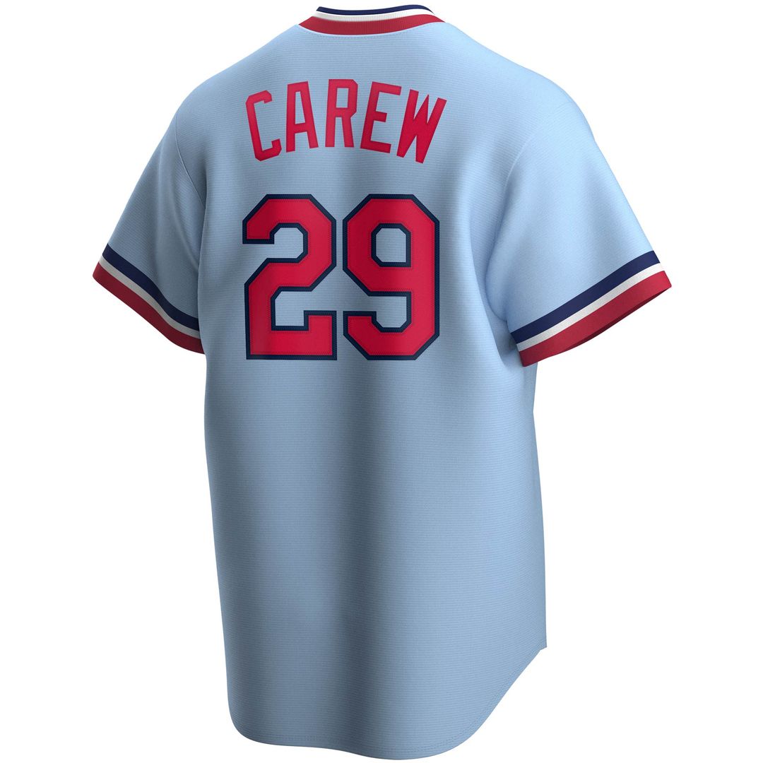 Minnesota Twins Rod Carew Nike Road Cooperstown Player Jersey - Light Blue MLB Team Jersey Baseball Fan Apparel