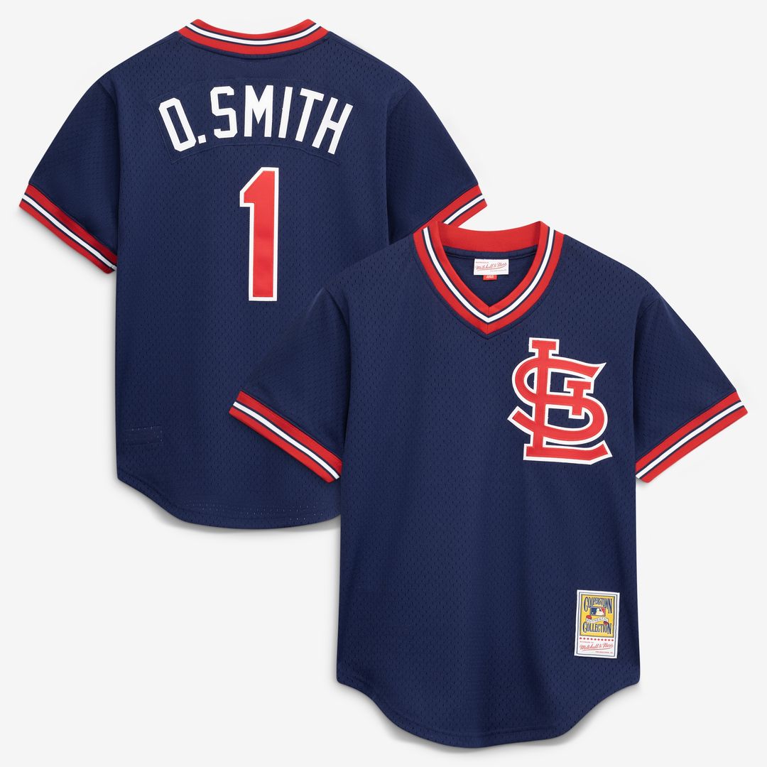 St. Louis Cardinals Ozzie Smith Mitchell & Ness Authentic Batting Practice Jersey - Scarlet MLB Team Jersey Baseball Fan Apparel