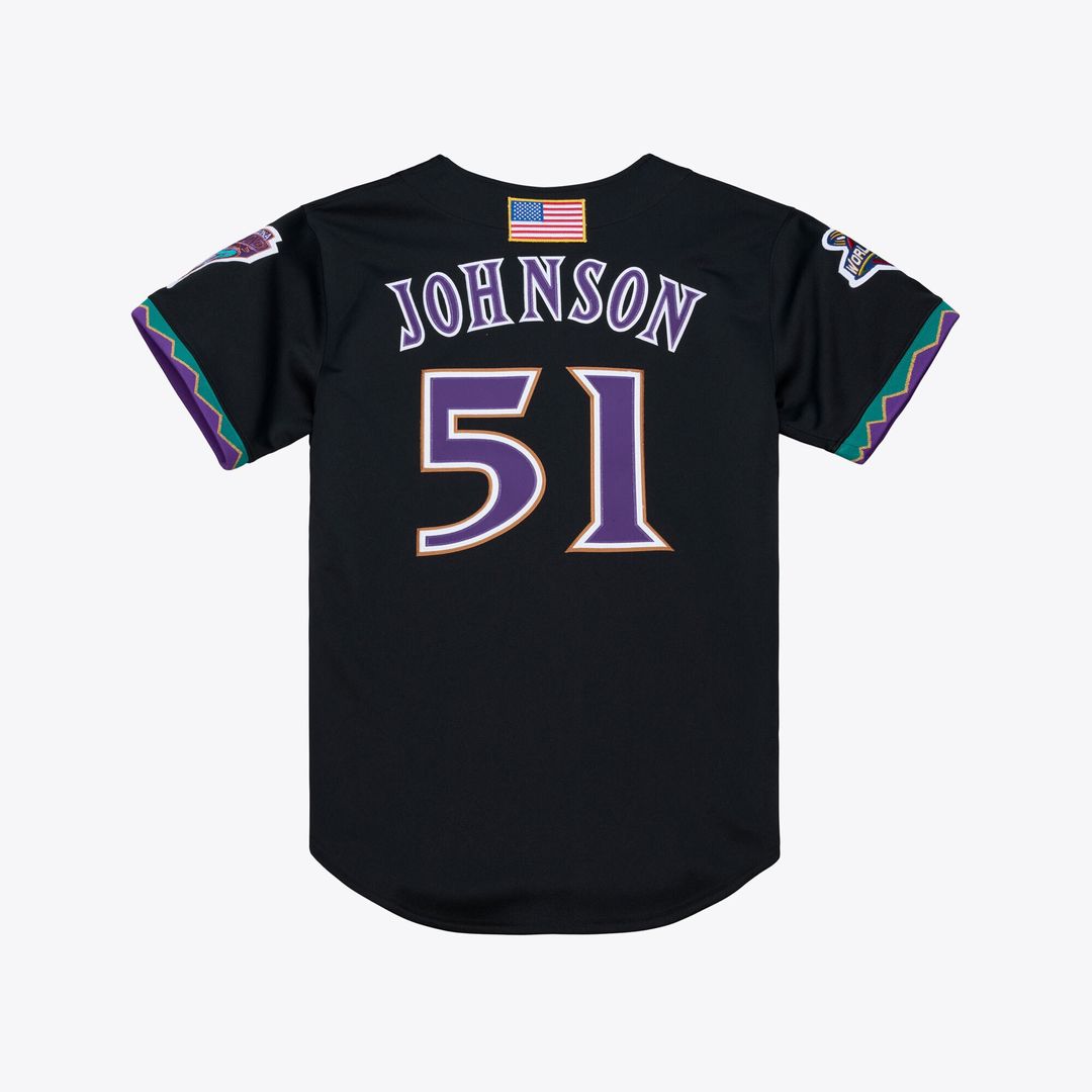 Arizona Diamondbacks Randy Johnson Mitchell & Ness 2001 Authentic Jersey - Black MLB Team Jersey Baseball Fan Apparel