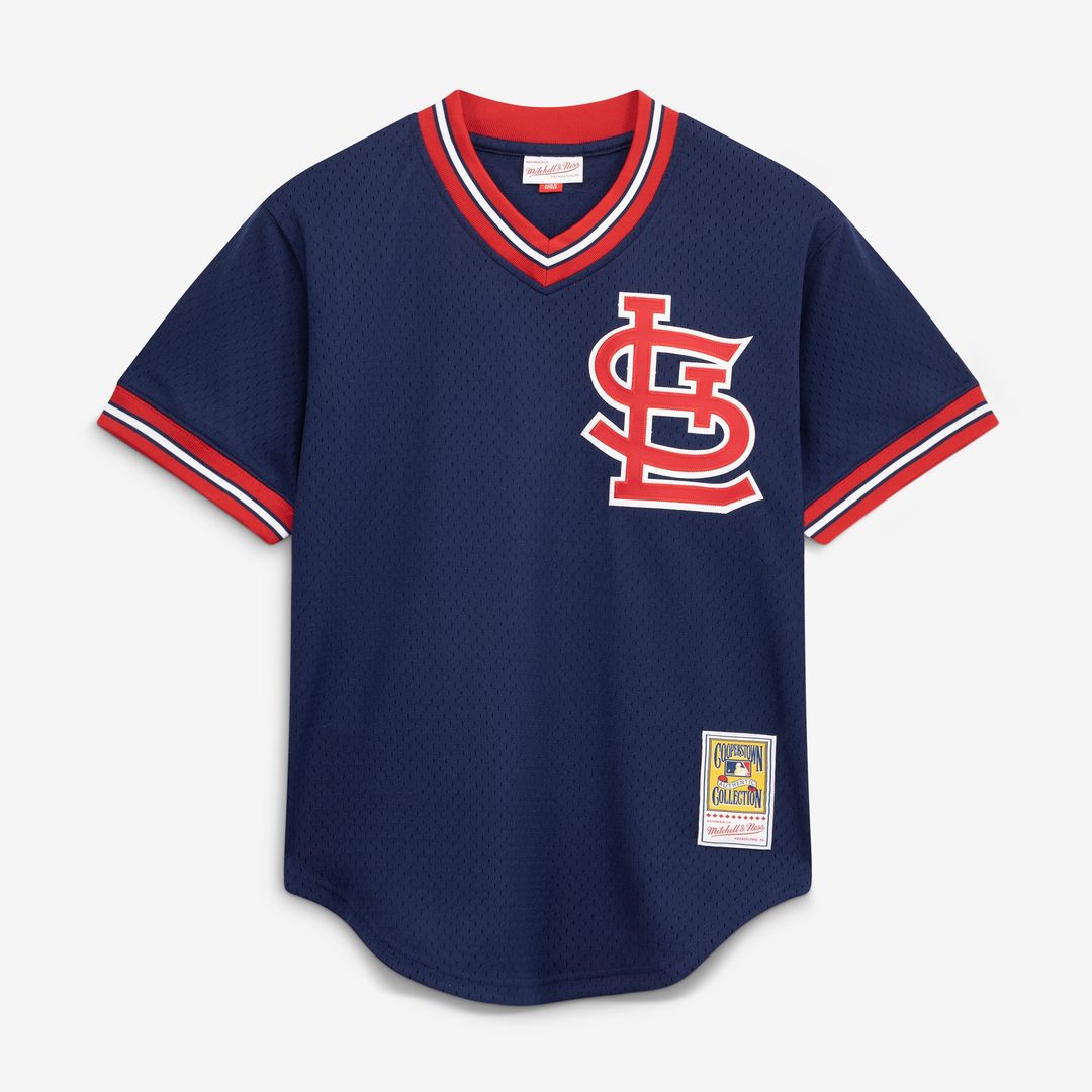 St. Louis Cardinals Ozzie Smith Mitchell & Ness Authentic Batting Practice Jersey - Scarlet MLB Team Jersey Baseball Fan Apparel