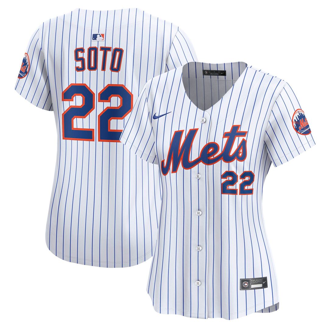 New York Mets Juan Soto Nike Women's Home Limited Jersey - White MLB Team Jersey Baseball Fan Apparel