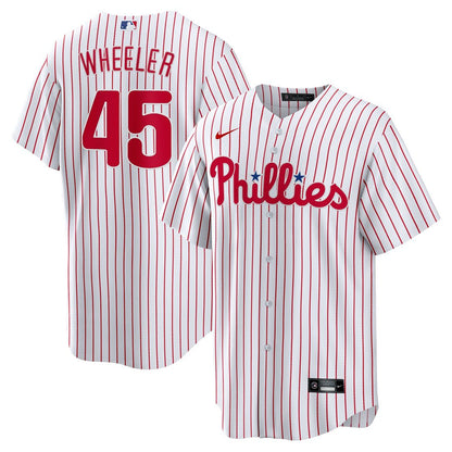 Philadelphia Phillies Zack Wheeler Nike Home Replica Jersey - White MLB Team Jersey Baseball Fan Apparel