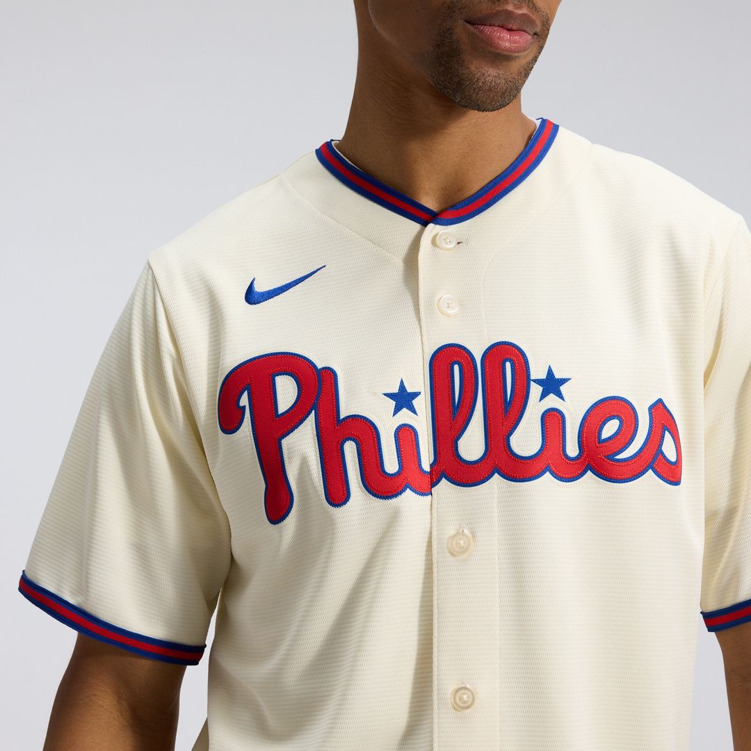 Philadelphia Phillies Nike Alternate Replica Jersey - Cream MLB Team Jersey Baseball Fan Apparel
