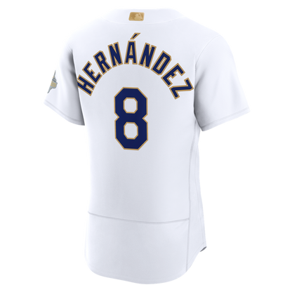Los Angeles Dodgers Enrique Hernández Nike 2026 Gold Collection Authentic Jersey - White MLB Team Jersey Baseball Fan Apparel