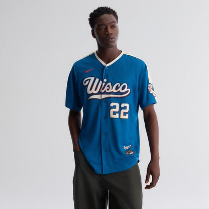 Milwaukee Brewers Christian Yelich Nike 2026 City Connect Stadium Jersey - Mineral Blue MLB Team Jersey Baseball Fan Apparel