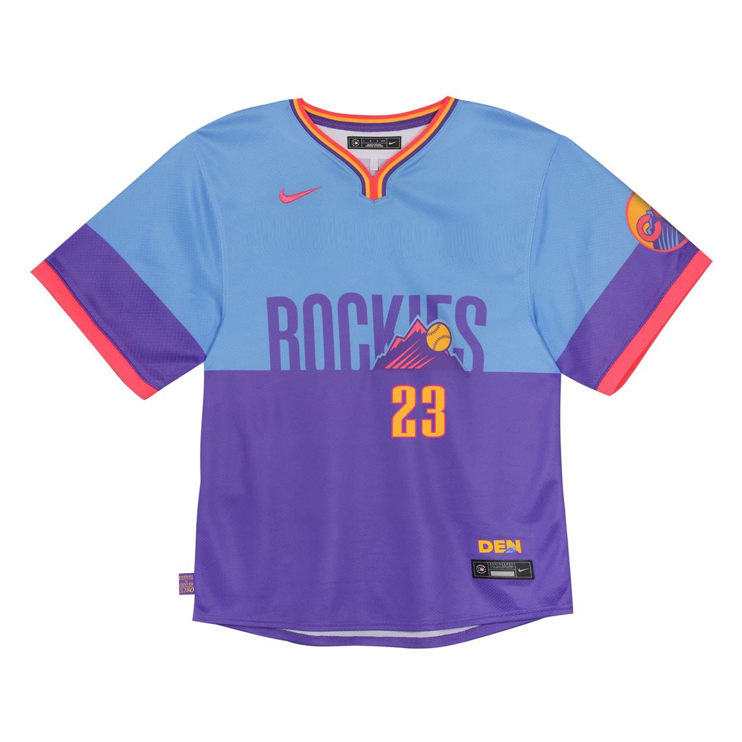 Colorado Rockies Kris Bryant Nike Toddler 2025 City Connect Limited Player Jersey - Purple/Light Blue MLB Team Jersey Baseball Fan Apparel