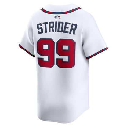 Atlanta Braves Spencer Strider Nike Home Limited Player Jersey - White MLB Team Jersey Baseball Fan Apparel