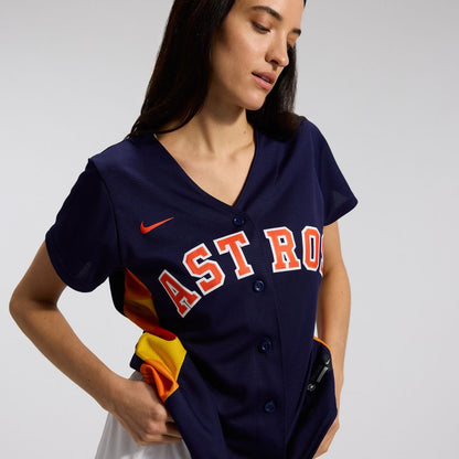 Houston Astros Jose Altuve Nike Women's Alternate Replica Player Jersey - Navy MLB Team Jersey Baseball Fan Apparel