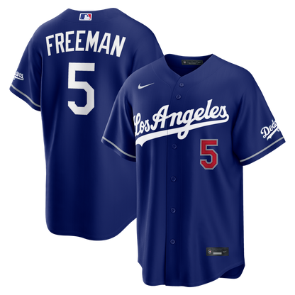Los Angeles Dodgers Freddie Freeman Nike Alternate Stadium Jersey - Royal MLB Team Jersey Baseball Fan Apparel