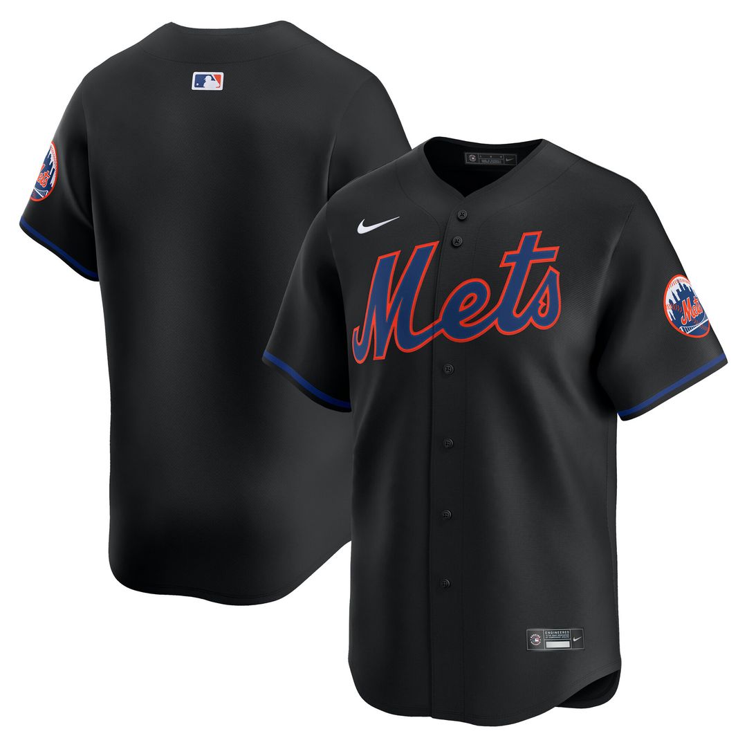 New York Mets Nike Alternate Limited Jersey - Black MLB Team Jersey Baseball Fan Apparel