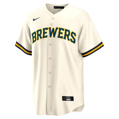 Milwaukee Brewers Christian Yelich Nike Home Replica Jersey - White MLB Team Jersey Baseball Fan Apparel