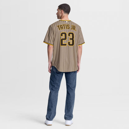 San Diego Padres Fernando Tatis Jr. Nike Alternate Replica Jersey - Sand MLB Team Jersey Baseball Fan Apparel