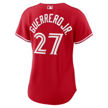 Toronto Blue Jays Vladimir Guerrero Jr. Nike Women's Canada Day Replica Jersey - Red MLB Team Jersey Baseball Fan Apparel