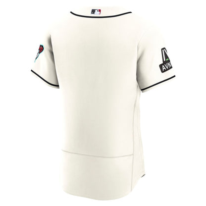 Arizona Diamondbacks Nike Home Sponsor Patch Authentic Jersey - Cream MLB Team Jersey Baseball Fan Apparel