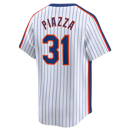 New York Mets Mike Piazza Nike Throwback Cooperstown Limited Jersey - White MLB Team Jersey Baseball Fan Apparel