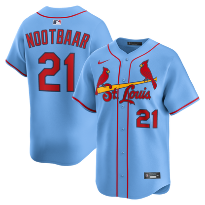 St. Louis Cardinals Lars Nootbaar Nike Alternate Limited Jersey - Light Blue MLB Team Jersey Baseball Fan Apparel