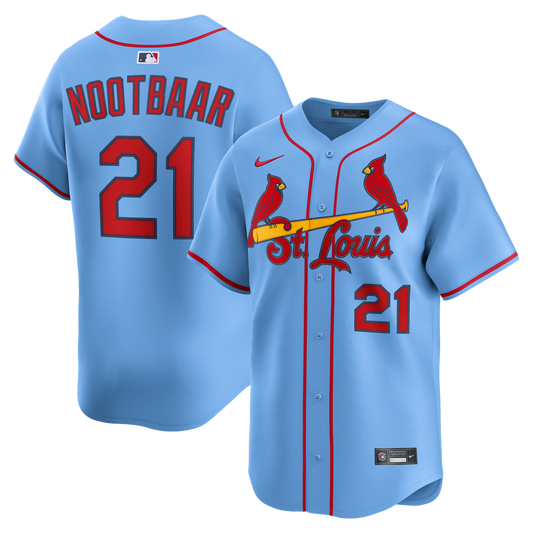 St. Louis Cardinals Lars Nootbaar Nike Alternate Limited Jersey - Light Blue MLB Team Jersey Baseball Fan Apparel
