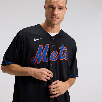 New York Mets Starling Marte Nike Alternate Replica Jersey - Black MLB Team Jersey Baseball Fan Apparel