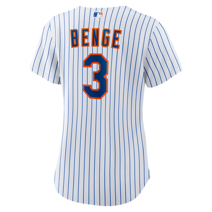 New York Mets Carson Benge Nike Women's Home Replica Jersey - White MLB Team Jersey Baseball Fan Apparel