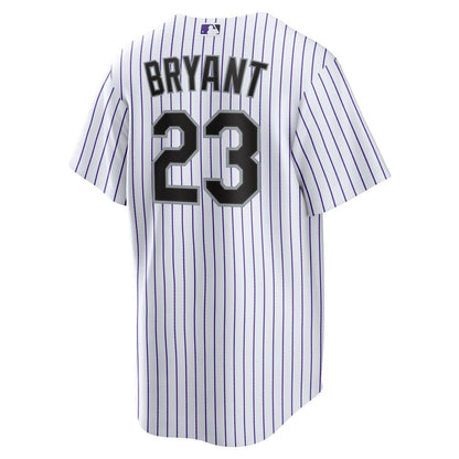 Colorado Rockies Kris Bryant Nike Replica Player Jersey - White/Purple MLB Team Jersey Baseball Fan Apparel