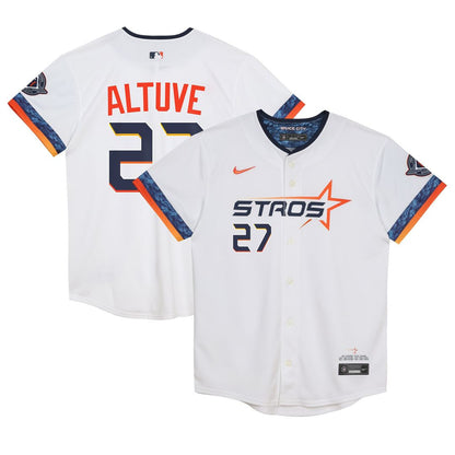 Houston Astros Jose Altuve Nike Preschool 2025 City Connect Limited Player Jersey - White MLB Team Jersey Baseball Fan Apparel