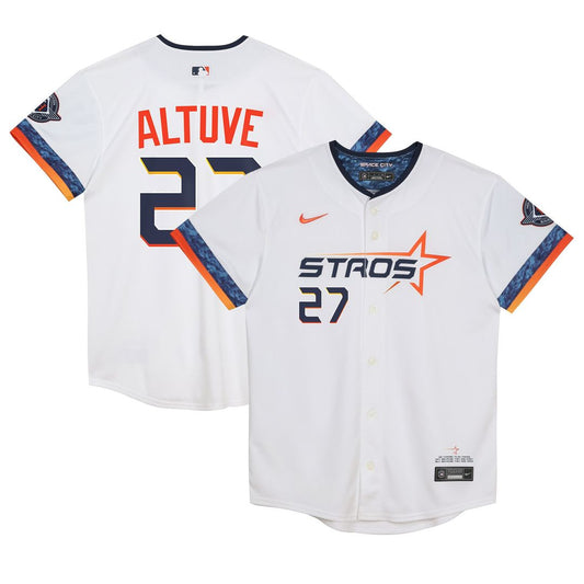 Houston Astros Jose Altuve Nike Preschool 2025 City Connect Limited Player Jersey - White MLB Team Jersey Baseball Fan Apparel