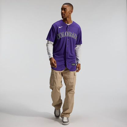 Colorado Rockies Nike Alternate Authentic Jersey - Purple MLB Team Jersey Baseball Fan Apparel