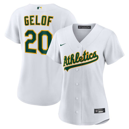 Athletics Zack Gelof Nike Women's Home Replica Player Jersey - White MLB Team Jersey Baseball Fan Apparel