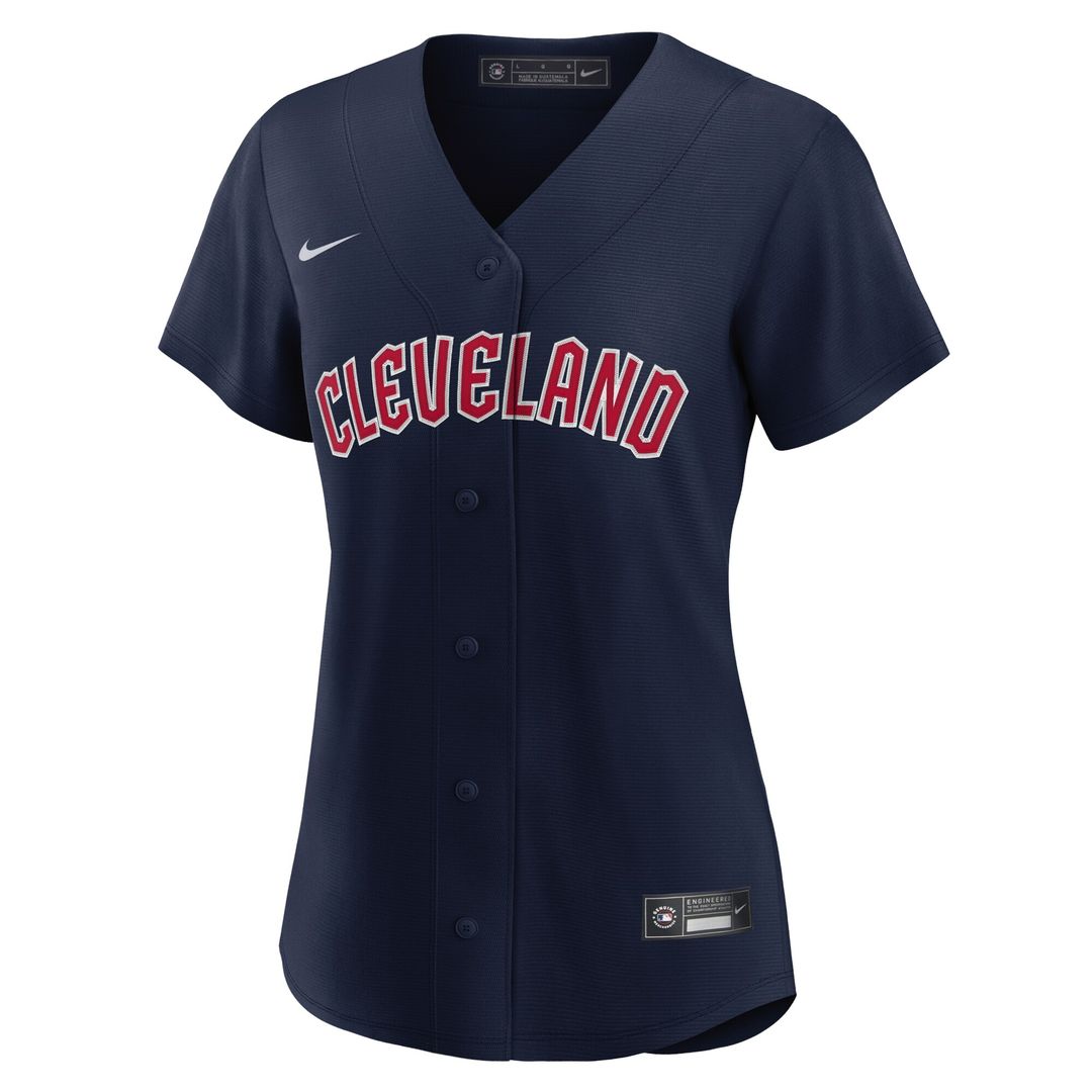 Cleveland Guardians Nike Women's Alternate Official Replica Jersey - Navy MLB Team Jersey Baseball Fan Apparel