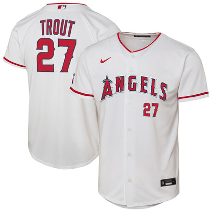 Los Angeles Angels Mike Trout Nike Youth Home Stadium Player Jersey - White MLB Team Jersey Baseball Fan Apparel