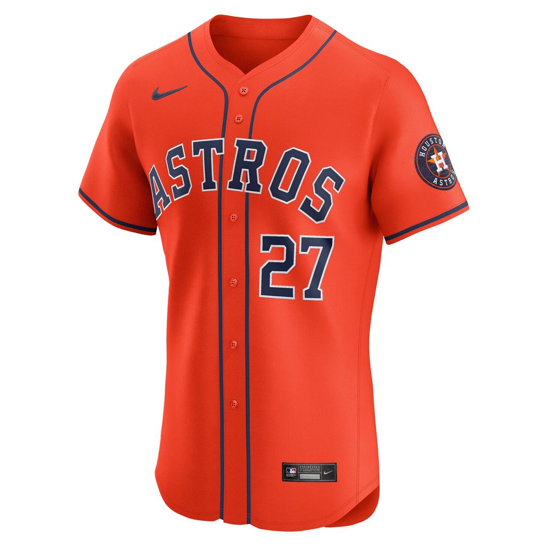Houston Astros Jose Altuve Nike Alternate Elite Player Jersey - Orange MLB Team Jersey Baseball Fan Apparel