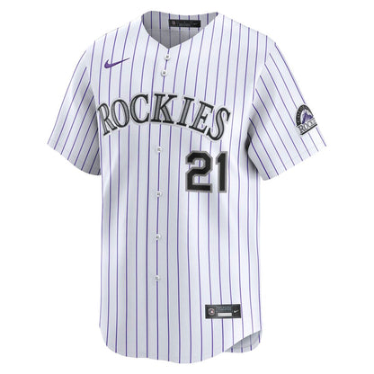 Colorado Rockies Kyle Freeland Nike Home Limited Player Jersey - White MLB Team Jersey Baseball Fan Apparel