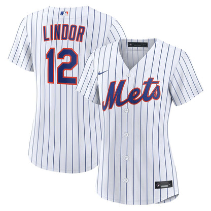 New York Mets Francisco Lindor Nike Women's Home Replica Jersey - White MLB Team Jersey Baseball Fan Apparel