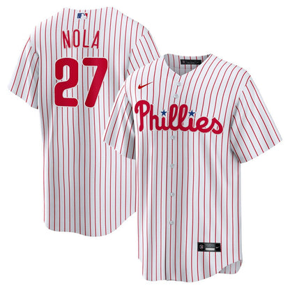 Philadelphia Phillies Aaron Nola Nike Home Replica Player Name Jersey - White MLB Team Jersey Baseball Fan Apparel