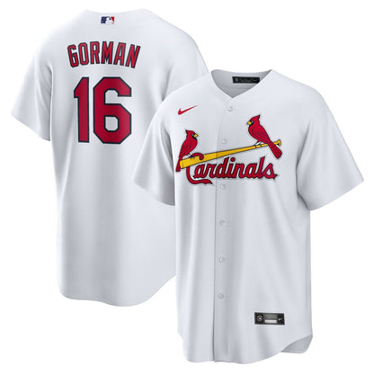 St. Louis Cardinals Nolan Gorman Nike Home Replica Jersey - White MLB Team Jersey Baseball Fan Apparel