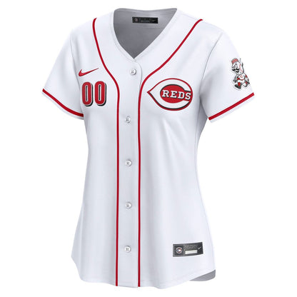 Cincinnati Reds Nike Women's Home Limited Custom Jersey - White MLB Team Jersey Baseball Fan Apparel