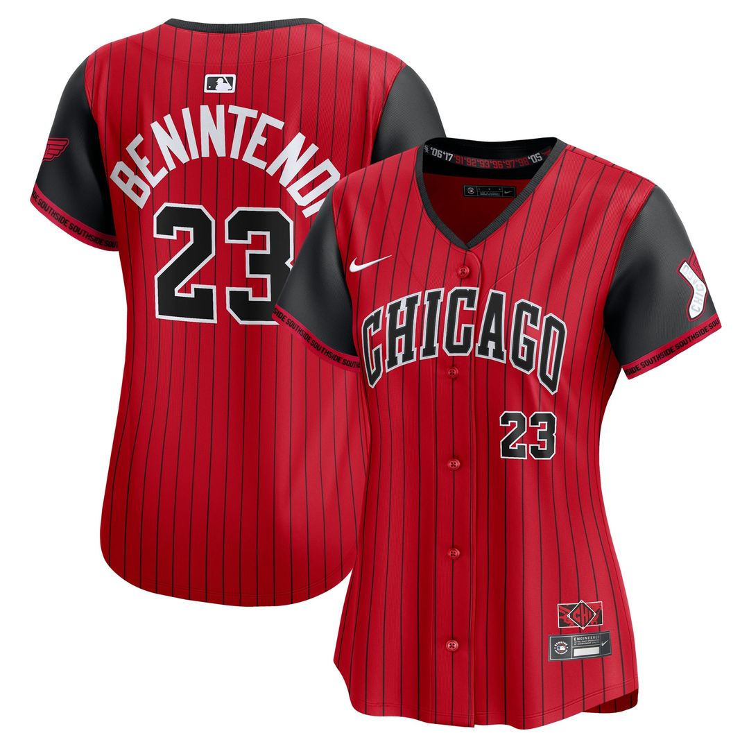 Chicago White Sox Andrew Benintendi Nike Women's City Connect Limited Jersey - Black MLB Team Jersey Baseball Fan Apparel