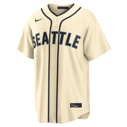Seattle Mariners Cal Raleigh Nike Alternate Replica Jersey - Cream MLB Team Jersey Baseball Fan Apparel