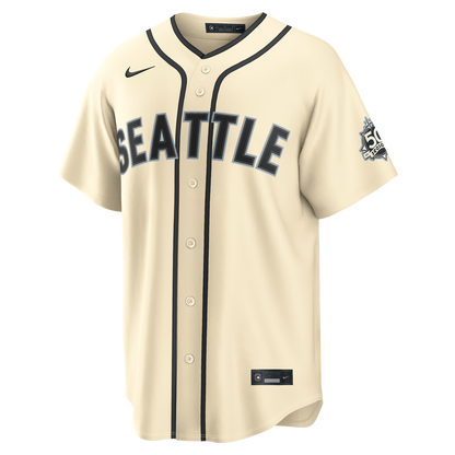 Seattle Mariners Cal Raleigh Nike Alternate 50th Season Patch Stadium Jersey - Teal MLB Team Jersey Baseball Fan Apparel