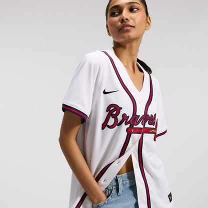 Atlanta Braves Nike Women's Home Limited Jersey - White MLB Team Jersey Baseball Fan Apparel