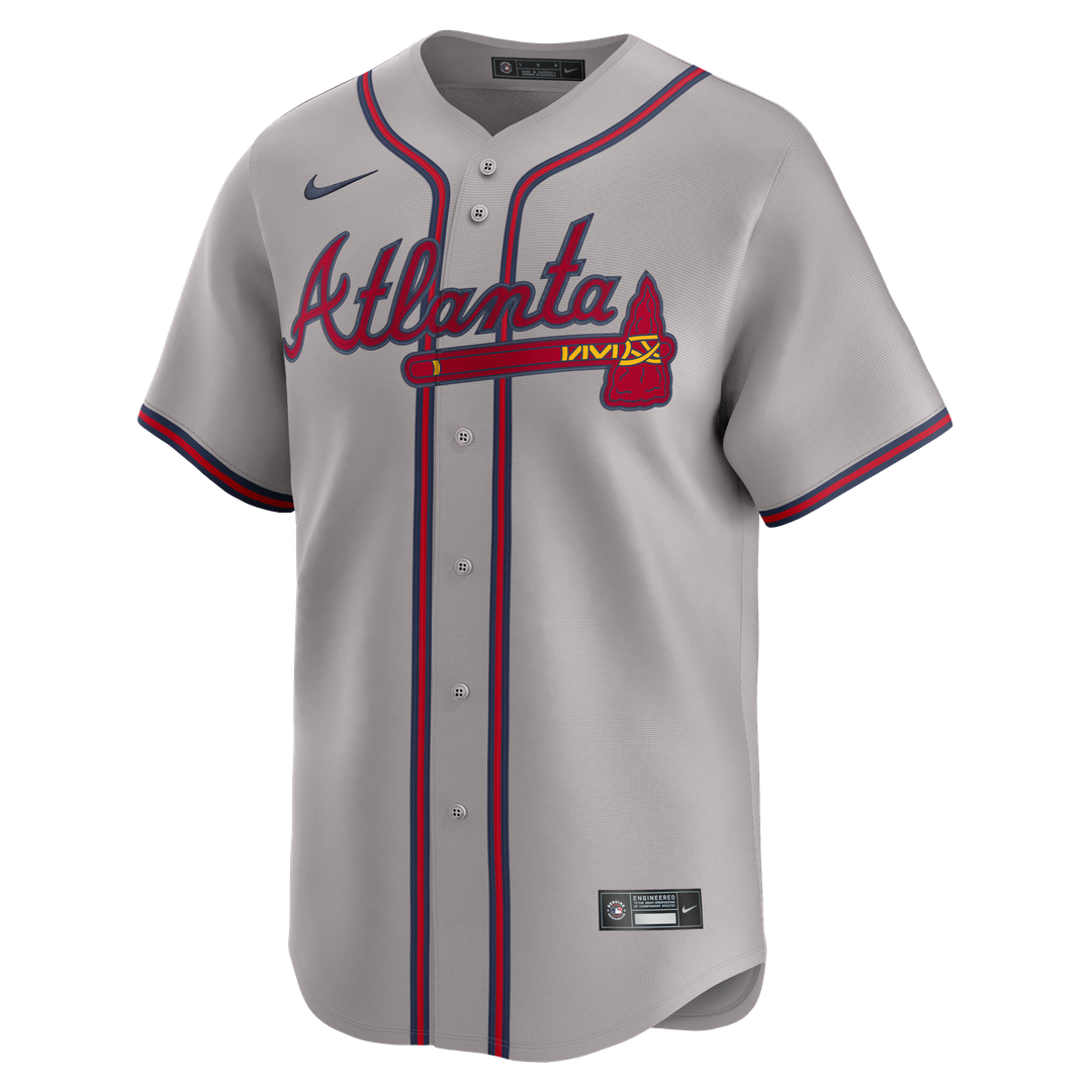 Atlanta Braves Ozzie Albies Nike Road Limited Player Jersey - Gray MLB Team Jersey Baseball Fan Apparel