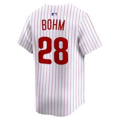 Philadelphia Phillies Alec Bohm Nike Home Limited Player Jersey - White MLB Team Jersey Baseball Fan Apparel