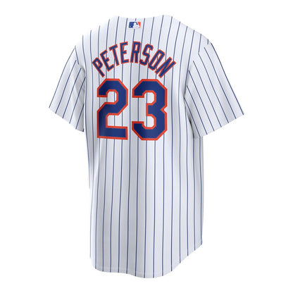 New York Mets David Peterson Nike Home Replica Jersey - White MLB Team Jersey Baseball Fan Apparel