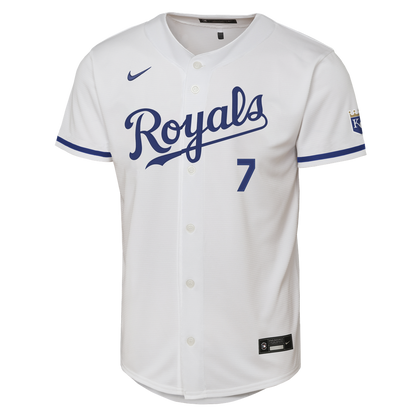 Kansas City Royals Bobby Witt Jr. Nike Youth Home Stadium Jersey - White MLB Team Jersey Baseball Fan Apparel