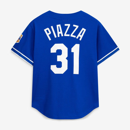 Los Angeles Dodgers Mike Piazza Mitchell & Ness Cooperstown Mesh Batting Practice Button - Up Jersey - Royal MLB Team Jersey Baseball Fan Apparel