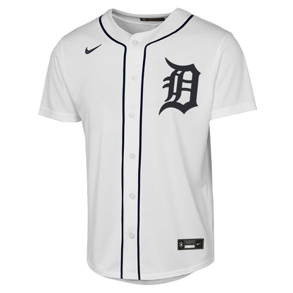 Detroit Tigers Tarik Skubal Nike Youth Home Replica Player Jersey - White MLB Team Jersey Baseball Fan Apparel
