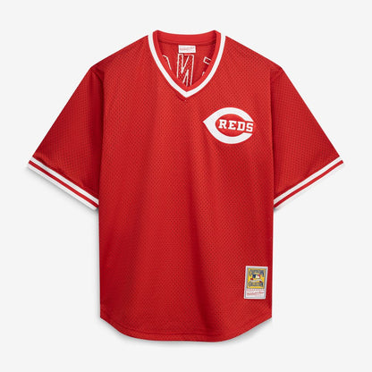 Cincinnati Reds Johnny Bench Mitchell & Ness Cooperstown Big & Tall Mesh Batting Practice Jersey - Red MLB Team Jersey Baseball Fan Apparel