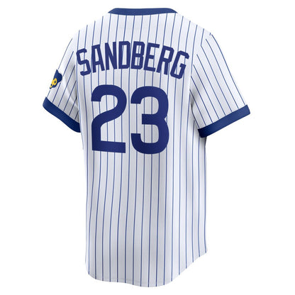 Chicago Cubs Ryne Sandberg Nike Throwback Cooperstown Limited Jersey - White MLB Team Jersey Baseball Fan Apparel