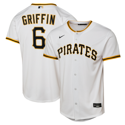 Pittsburgh Pirates Konnor Griffin Nike Youth Home Replica Jersey - White MLB Team Jersey Baseball Fan Apparel
