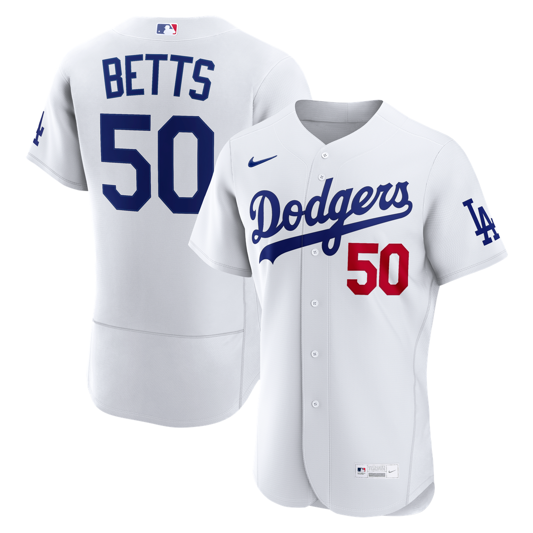 Los Angeles Dodgers Mookie Betts Nike Home Authentic Jersey - White MLB Team Jersey Baseball Fan Apparel